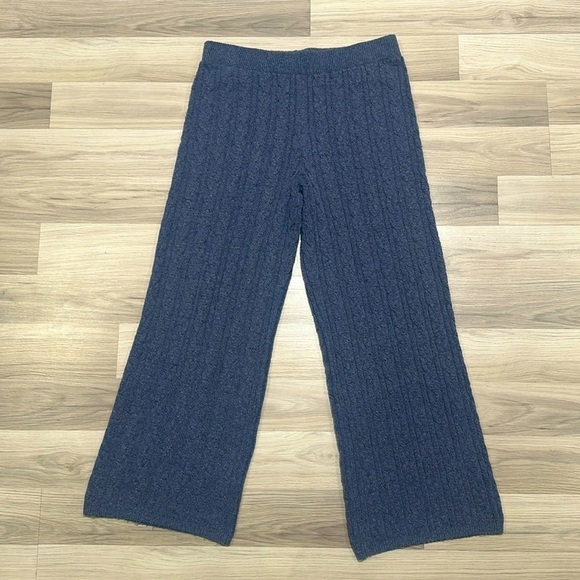PINK ROSE Blue Flare High Waisted Pants Size Large - Picture 1 of 5
